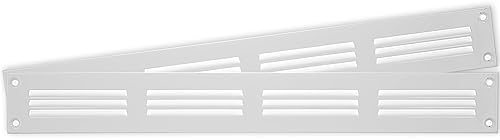 Repa Market 2-Pack Air Vent Cover 16x2 Inch White Galvanized Steel Louvered by RepaMarket