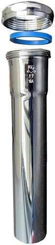 EZ-FLUID 1-1/4" x 12" Heavy Duty Thick Commercial Grade 17GA Chrome Brass by EZ-FLUIDPlumbingProducts