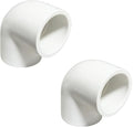 2PCS 1-1/2 Inch White PVC 90 Degree Elbow Adapter Pipe Fittings 2 Way Right by HayEastdor