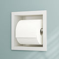 Neodrain White 304 Stainless Steel Recessed in Wall Toilet Paper Holder by Neodrain