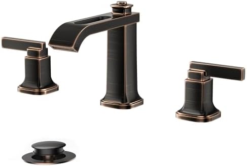FORIOUS Bathroom Faucet 3 Hole Widespread Sink Faucets Oil Rubbed Bronze by FORIOUS