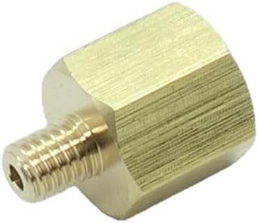 1 Piece 1/8" NPT Pipe Female x M6 x1 Male Metric Gauge Adapter Brass by CDQBWKJGFJ