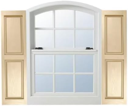 Homeside Raised Panel Vinyl Shutter 1 Pair 14-1/2in. x 71in. 730 Sandstone - Image 2