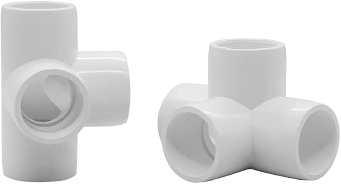 1-1/2“ Tee PVC Fitting 4 Way Elbow Connector, Furniture Grade 90 Degree Elbow - Image 3