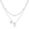 adoyi Valentines Day Gifts for Women Hers Dainty 14K Gold Plated Heart Initial Necklaces Layered Letter A-Z Pendant Necklace Stack Trendy Jewelry Birthday Valentines Day Gifts for Women Jewelry
