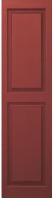 Homeside Raised Panel Vinyl Shutter 1 Pair 14-1/2in. x 67in. 044 Cranberry - Image 3