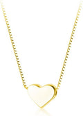 SLUYNZ Genuine 925 Sterling Silver Tiny Love Heart Pendant Necklace for Women Simple Sweet Heart Choker Necklace