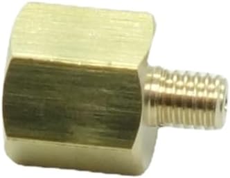 1 Piece 1/8" NPT Pipe Female x M6 x1 Male Metric Gauge Adapter Brass - Image 2