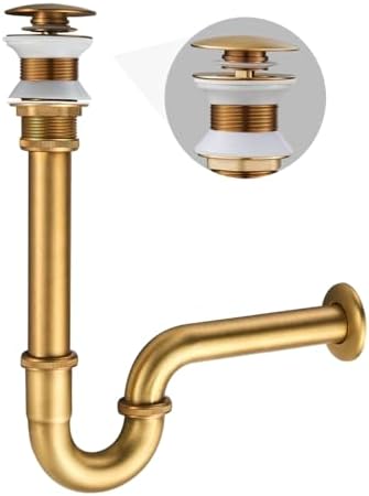 Bathroom Sink P-Trap Complete Set, Adjustable 1-1/4 Bottle Trap Sink Drain Kit by DROPINKITCHENSINK