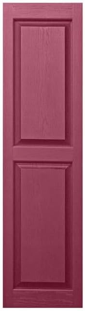 Homeside Raised Panel Vinyl Shutter 1 Pair 14-1/2in. x 43in. 330 Berry - Image 3