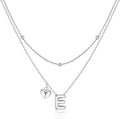 adoyi Valentines Day Gifts for Women Hers Dainty 14K Gold Plated Heart Initial Necklaces Layered Letter A-Z Pendant Necklace Stack Trendy Jewelry Birthday Valentines Day Gifts for Women Jewelry