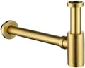 Bathroom Basin Sink Bottle Trap, Brushed Gold 304 Stainless Steel G1-1/4 Inch by LUMINFLY