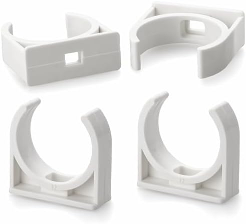 U-Shaped PVC Pipe Clamps Hanger White 40mm/1.57" by hirtuotter