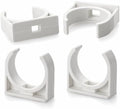 U-Shaped PVC Pipe Clamps Hanger White 40mm/1.57" by hirtuotter