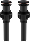 KENES 2 Pack Oil Rubbed Bronze Pop Up Bathroom Sink Drain Without Overflow by KENESBathroomKitchen