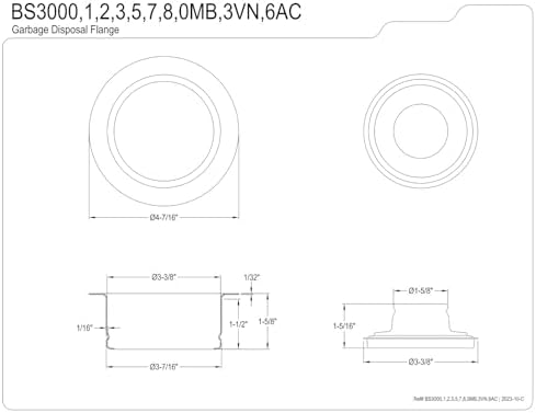 Kingston Brass BS3005 Made to Match Garbage Disposal Flange, Oil Rubbed Bronze - Image 2