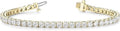 Houston Diamond District 3 to 50 Carat Classic LAB GROWN Diamond Tennis Bracelet 4 Prong Ultra Premium Collection (E-F Color, VS2-SI1 Clarity)