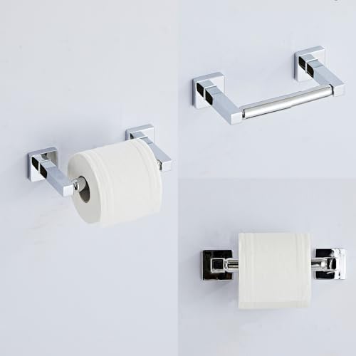 Chrome Bathroom Hardware Set 4 Pieces, Bathroom Accessories Set Stainless Steel - Image 5