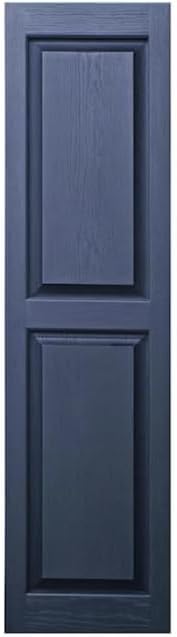Homeside Raised Panel Vinyl Shutter 1 Pair 14-1/2in. x 55in. 049 Royal - Image 3