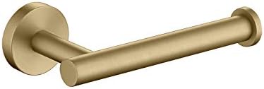 TASTOS Brushed Gold Toilet Paper Holder SUS304 Stainless Steel, Modern Round by TASTOS