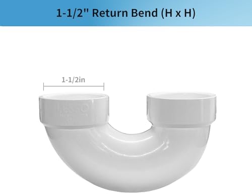 LESSO P Trap PVC 1.5 Inch, 1-/2" Pipe RV Drain Bathroom Kitchen Sink - Image 3