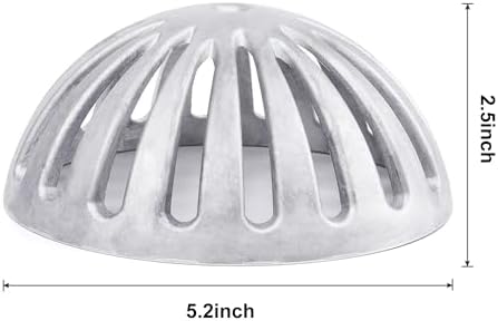 Aluminum Floor Drain Cover, Heavy Duty Dome Cover 5-1/2" - Image 6