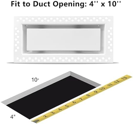 Flush Wall Vent Cover 4x10 Inch - Image 2