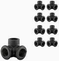 1/2" 3-WAY ELBOW Industrial Threaded Black Iron Pipe Fittings; Black Satin by PRIMPIPEWORKS