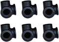 1/2" 3-WAY ELBOW Industrial Threaded Black Iron Pipe Fittings; Black Satin by PRIMPIPEWORKS
