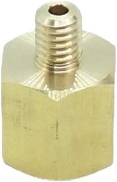 1 Piece 1/8" NPT Pipe Female x M6 x1 Male Metric Gauge Adapter Brass - Image 3