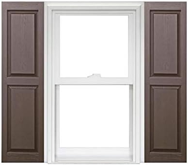 Polaris Homeside Raised Panel Vinyl Shutters 14-1/2in. x 55in. by Polaris