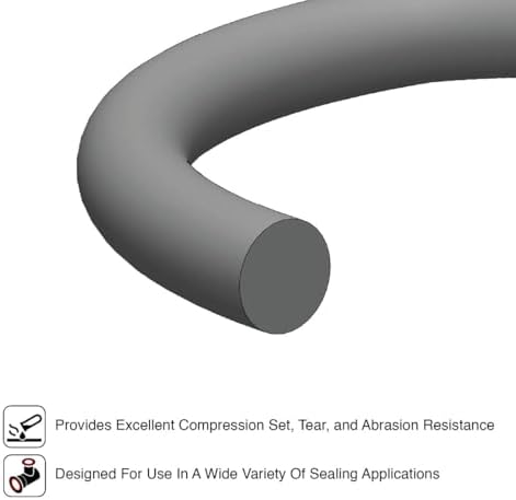002 O-Ring, 75A Durometer, 3/64" ID, 9/64" OD, 3/64" Width - Image 4