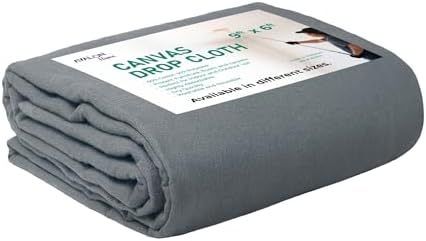 Canvas Drop Cloth for Painting 9x6 feet Pack of 1-8oz Painters Drop Cloths for by Unknown