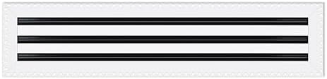 BUILDMART - 26x6 MUD-in Air Vent Cover - Drywall MUD in White Air Vent - MUD by TexasBuildmart