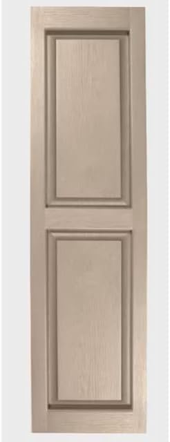 Homeside Raised Panel Vinyl Shutter 1 Pair 14-1/2in. x 71in. 730 Sandstone - Image 3