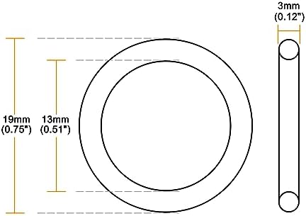 uxcell Silicone O-Ring, 19mm OD, 13mm ID, 3mm Width, VMQ Seal Rings Gasket - Image 2