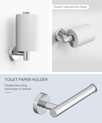 5 Pcs Chrome Bathroom Hardware Accessories Set SUS304 Stainless Steel - Image 4