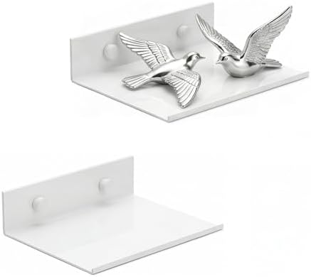Z metnal Small Floating Shelves, Renter Friendly Mini Metal Display Shelf by Zmetnal