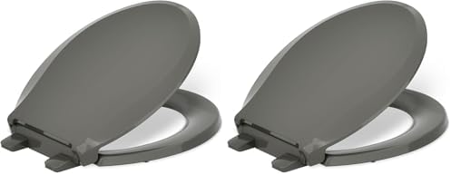 KOHLER 4639-RL-NY Cachet ReadyLatch Round Toilet Seat Soft Close, Thunder Grey by Unknown