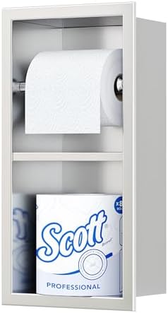 Neodrain Brushed Recessed Toilet Paper Holder, Dual Rolls by Neodrain