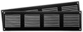 Repa Market 2-Pack Air Vent Cover 16x4 Inch Black Galvanized Steel Louvered by RepaMarket