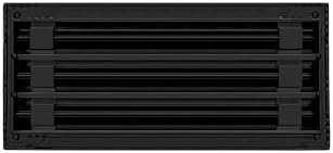 BUILDMART - 16x6 Modern AC Vent Cover - Decorative Black Aluminum Air Vent - - Image 2