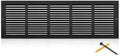 30x8 Black Steel Return Air Grille, Fits 30"W x 8"H Duct Opening by SmartSolutionsforHome