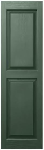 Homeside Raised Panel Vinyl Shutter 1 Pair 14-1/2in. x 81in. 490 Green - Image 3