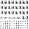 24pcs 4040 Aluminum Extrusion Corner Bracket Silver by SeekLiny
