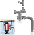 Garbage Disposal Drain Kit, Kitchen Sink P-Trap Drain Kit 1 1/2, Space Saving by QruiLanTu