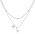 adoyi Valentines Day Gifts for Women Hers Dainty 14K Gold Plated Heart Initial Necklaces Layered Letter A-Z Pendant Necklace Stack Trendy Jewelry Birthday Valentines Day Gifts for Women Jewelry