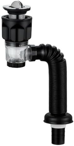 Bathroom Sink Drain Kit with Flexible Expandable P-Trap, Pop Up Stopper and by Unknown