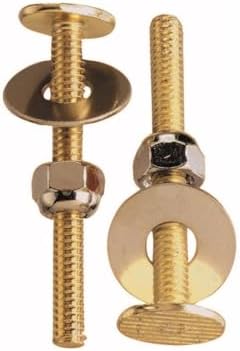 Plumb Pak PP835-150 1/4" Solid Brass Toilet Bolts, 20 x 2 1/4" by Plumb+Pak