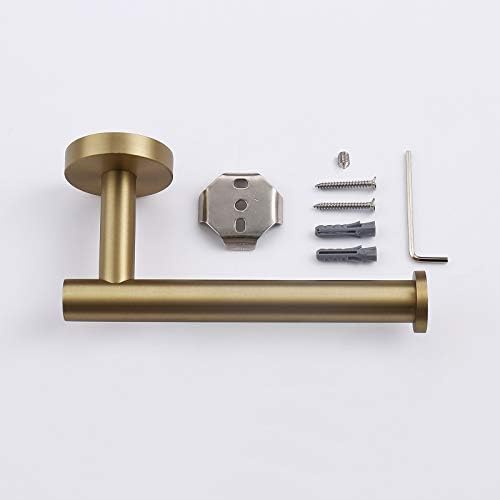 TASTOS Brushed Gold Toilet Paper Holder SUS304 Stainless Steel, Modern Round - Image 7